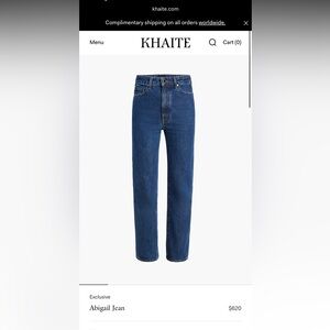 KHAITE Blue Straight Leg Women's Jeans